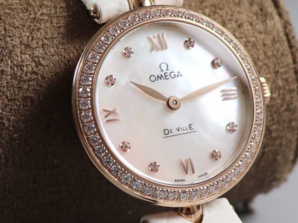 Omega De Ville series 424.58.27.60.55.002 quartz women’s watch diameter: 27.4mm thickness 8.8mm (replica watch)